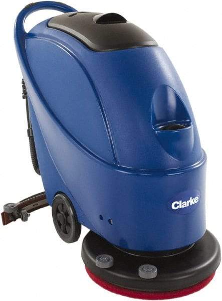 Clarke - 20" Cleaning Width, Battery Powered Floor Scrubber - 0.75 hp, 160 RPM, 10.5 Gal Tank Capacity - Benchmark Tooling