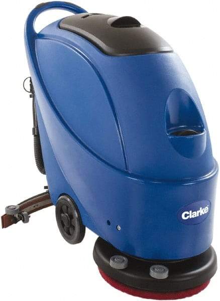 Clarke - 17" Cleaning Width, Electric Floor Scrubber - 1 hp, 150 RPM, 13.2 Gal Tank Capacity - Benchmark Tooling