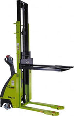 Vestil - 2,500 Lb Capacity, 89" Lift Height, Battery Operated Self-Propelled Electric Stacker - 45" Fork Length x 22" Fork Width - Benchmark Tooling