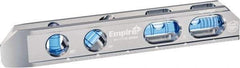 Empire Level - Magnetic 8" Long 4 Vial I-Beam Level - Metal, Silver, 2 Level & 1 Plumb & 1 45° Vials - Benchmark Tooling