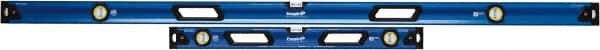 Empire Level - Magnetic 32" & 78" Long 3 Vial Box Beam Level - Metal, Blue, 1 Level & 2 Plumb Vials - Benchmark Tooling