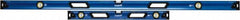 Empire Level - 32" & 78" Long 3 Vial Box Beam Level - Metal, Blue, 1 Level & 2 Plumb Vials - Benchmark Tooling