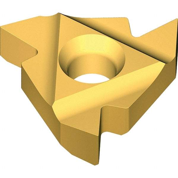 Vargus - 3XIR0.375 Grade VKX, Internal W Threading Insert - 16 TPI Int Pitch, TiN Finish, Carbide - Benchmark Tooling