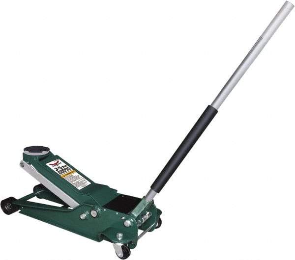 Safeguard - 3-1/2 Ton Capacity Hydraulic Jack - 3-3/4 to 21-3/4" High - Benchmark Tooling