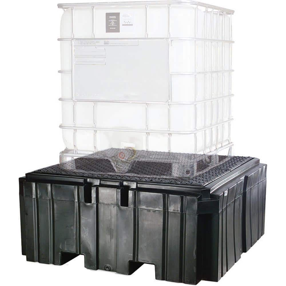 IBC Sumps, Platforms & Decks; Product Type: IBC Tote; Number of Totes: 1; Sump Capacity (Gal.): 360 gal; Length (Inch): 62.00; Material: Polyethylene (LDPE); Load Capacity (Lb.): 8000.00; Forkliftable: Yes; Maximum Load Capacity: 8000.00; Spill Capacity: