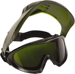 PYRAMEX - Size Universal, Green Polycarbonate Anti-Fog & Scratch Resistant Lens, Goggles with Face Shield - Indirect Vent, Black PVC/Polycarbonate Frame, Over the Glass Style - Benchmark Tooling