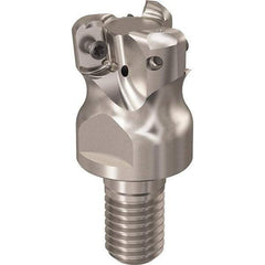 Seco - R217.21.RE 12mm Threaded Shank Milling Tip Insert Holder & Shank - 1.181102" Projection, 1" Neck Diam, M12 Neck Thread, 25mm Nose Diam, 30mm OAL, Tool Steel Tool Holder - Benchmark Tooling