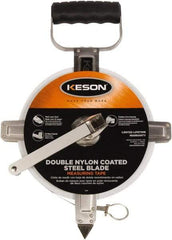 Keson - 100' x 3/8" Tape Measure - 1/10 & 1/100' Graduation - Benchmark Tooling