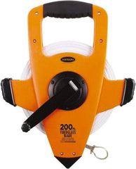 Keson - 200' x 1/2" Tape Measure - 1/8, 1/10 & 1/100" Graduation - Benchmark Tooling