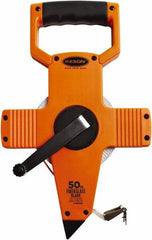 Keson - 50' x 1/2" Tape Measure - 1/8, 1/10 & 1/100" Graduation - Benchmark Tooling
