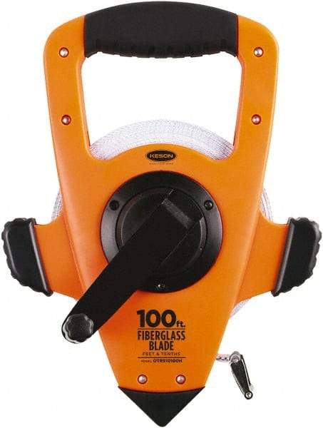 Keson - 100' x 1/2" Tape Measure - 1/10" Graduation - Benchmark Tooling