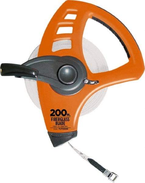 Keson - 200' x 1/2" Tape Measure - 1/10 & 1/100" Graduation - Benchmark Tooling