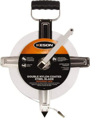 Keson - 300' x 3/8" Tape Measure - 1/10 & 1/100" Graduation - Benchmark Tooling