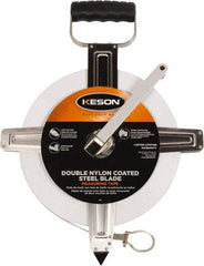 Keson - 300' x 3/8" Tape Measure - 1/10 & 1/100" Graduation - Benchmark Tooling