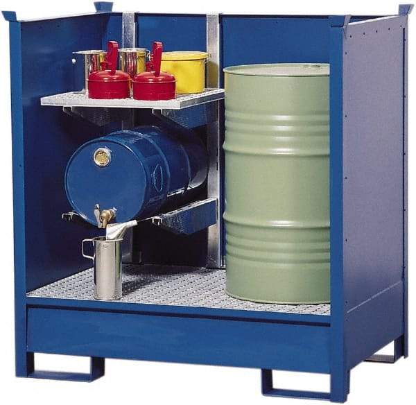 Denios - Mobile Spill Containment Type: Transport Pallet w/Side Walls Number of Drums: 2 - Benchmark Tooling