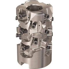 Seco - 20 Inserts, 1-31/32" Cut Diam, 1.06" Arbor Diam, 58mm Max Depth of Cut, Indexable Square-Shoulder Face Mill - 90° Lead Angle, 3.1496" High, LOEX-12 Insert Compatibility, Through Coolant, Series Square T4-12 - Benchmark Tooling