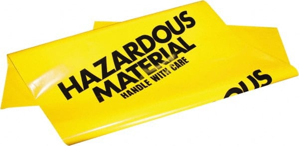 Enpac - 10 Gallon Capacity, Yellow, Low-Density Polyethylene, Hazardous Waste Bag - Benchmark Tooling