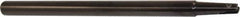 Millstar - 16mm Cut Diam, 165mm Max Depth of Cut, 20mm Shank Diam, 190mm OAL, Indexable Ball Nose End Mill - Straight Shank, TAF Toolholder, BDS, TO, HF Insert - Benchmark Tooling