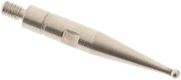 SPI - 1mm Ball Diam, Steel, Ball Test Indicator Contact Point - 0.606" Contact Point Length, Use with Mitutoyo Test Indicators - Benchmark Tooling
