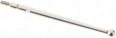 SPI - 3mm Ball Diam, Steel, Ball Test Indicator Contact Point - 1.47" Contact Point Length, Use with Teclock Test Indicators - Benchmark Tooling