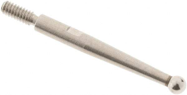 SPI - 2mm Ball Diam, Steel, Ball Test Indicator Contact Point - 0.671" Contact Point Length, Use with Teclock Test Indicators - Benchmark Tooling