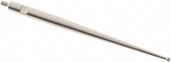 SPI - 1mm Ball Diam, Carbide, Ball Test Indicator Contact Point - 1.437" Contact Point Length, Use with Tesa Test Indicators - Benchmark Tooling
