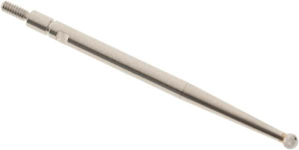 SPI - 2mm Ball Diam, Carbide, Ball Test Indicator Contact Point - 1.45" Contact Point Length, Use with Interapid Test Indicators - Benchmark Tooling