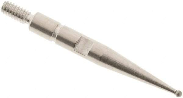 SPI - 0.8mm Ball Diam, Carbide, Ball Test Indicator Contact Point - 0.688" Contact Point Length, Use with Interapid Test Indicators - Benchmark Tooling