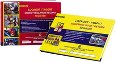 NMC - 12" Long, Paper Lockout/Tagout Registers - Compatible with Lockout Devices, Inlcudes 2 Lockout Registers - Benchmark Tooling