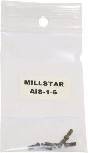 Millstar - Torx Insert Screw for Indexable Milling Cutters & Modular Heads - M12 Thread, Industry Std AIS-1-6, For Use with End Mills & Milling Heads - Benchmark Tooling