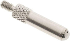 SPI - #4-48, 4mm Ball Diam, Carbide Cupped Ball Contact Point - 3/4" Contact Point Length, Use with Dial Indicators - Benchmark Tooling