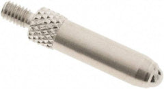 SPI - #4-48, 3mm Ball Diam, Carbide Cupped Ball Contact Point - 3/4" Contact Point Length, Use with Dial Indicators - Benchmark Tooling