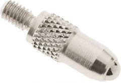SPI - #4-48, 3mm Ball Diam, Carbide Cupped Ball Contact Point - 1/2" Contact Point Length, Use with Dial Indicators - Benchmark Tooling