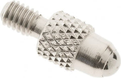 SPI - #4-48, 3mm Ball Diam, Carbide Cupped Ball Contact Point - 0.28" Contact Point Length, Use with Dial Indicators - Benchmark Tooling