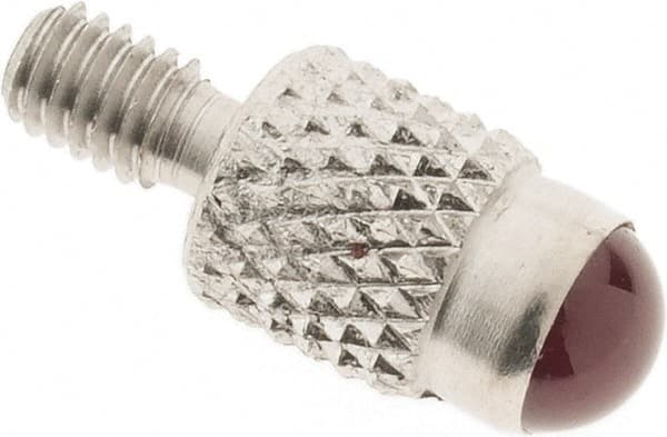 SPI - M2.5, 4mm Ball Diam, Ruby Cupped Ball Contact Point - 7mm Contact Point Length, Use with Dial Indicators - Benchmark Tooling
