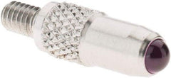 SPI - #4-48, 3mm Ball Diam, Ruby Cupped Ball Contact Point - 1/2" Contact Point Length, Use with Dial Indicators - Benchmark Tooling