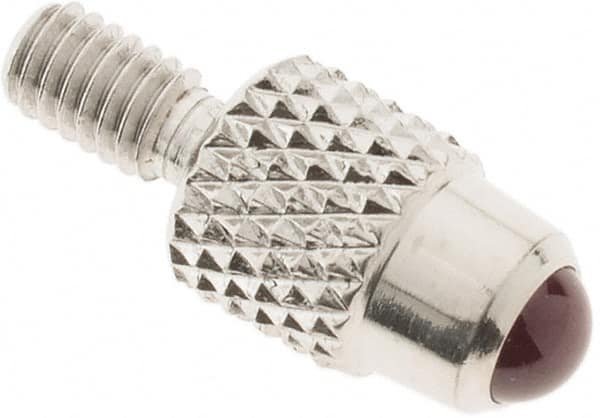 SPI - M2.5, 3mm Ball Diam, Ruby Cupped Ball Contact Point - 7mm Contact Point Length, Use with Dial Indicators - Benchmark Tooling