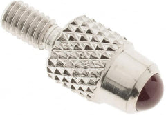 SPI - M2.5, 3mm Ball Diam, Ruby Cupped Ball Contact Point - 7mm Contact Point Length, Use with Dial Indicators - Benchmark Tooling
