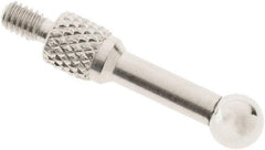 SPI - #4-48, 3/16" Ball Diam, Chrome Alloy Steel Ball Needle Contact Point - 3/4" Contact Point Length, Use with Dial Indicators - Benchmark Tooling