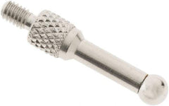 SPI - #4-48, 5/32" Ball Diam, Chrome Alloy Steel Ball Needle Contact Point - 3/4" Contact Point Length, Use with Dial Indicators - Benchmark Tooling