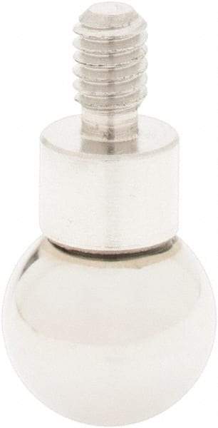 SPI - #4-48, 5/16" Ball Diam, Chrome Alloy Steel Ball Contact Point - 3/4" Contact Point Length, Use with Dial Indicators - Benchmark Tooling