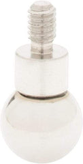 SPI - #4-48, 5/16" Ball Diam, Chrome Alloy Steel Ball Contact Point - 3/4" Contact Point Length, Use with Dial Indicators - Benchmark Tooling