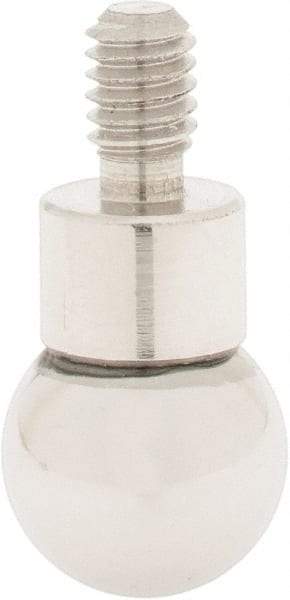 SPI - #4-48, 9/32" Ball Diam, Chrome Alloy Steel Ball Contact Point - 3/4" Contact Point Length, Use with Dial Indicators - Benchmark Tooling