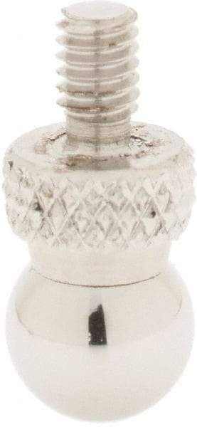 SPI - #4-48, 1/4" Ball Diam, Chrome Alloy Steel Ball Contact Point - 3/4" Contact Point Length, Use with Dial Indicators - Benchmark Tooling