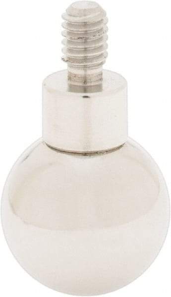 SPI - #4-48, 13/32" Ball Diam, Chrome Alloy Steel Ball Contact Point - 3/4" Contact Point Length, Use with Dial Indicators - Benchmark Tooling