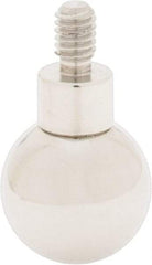 SPI - #4-48, 13/32" Ball Diam, Chrome Alloy Steel Ball Contact Point - 3/4" Contact Point Length, Use with Dial Indicators - Benchmark Tooling