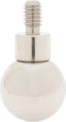 SPI - #4-48, 3/8" Ball Diam, Chrome Alloy Steel Ball Contact Point - 3/4" Contact Point Length, Use with Dial Indicators - Benchmark Tooling