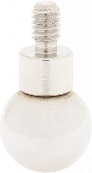 SPI - #4-48, 11/32" Ball Diam, Chrome Alloy Steel Ball Contact Point - 3/4" Contact Point Length, Use with Dial Indicators - Benchmark Tooling