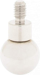 SPI - #4-48, 11/32" Ball Diam, Chrome Alloy Steel Ball Contact Point - 3/4" Contact Point Length, Use with Dial Indicators - Benchmark Tooling