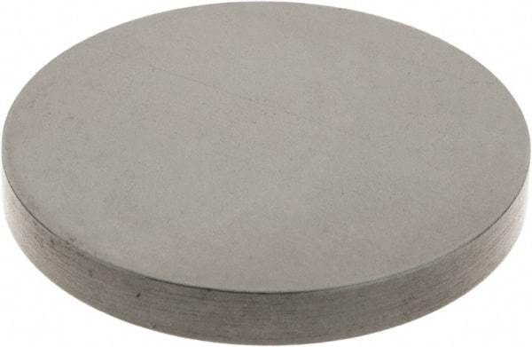 SPI - #4-48, 1" Ball Diam, Black Oxide Steel Flat Button Contact Point - 1/8" Contact Point Length, Use with Dial Indicators - Benchmark Tooling